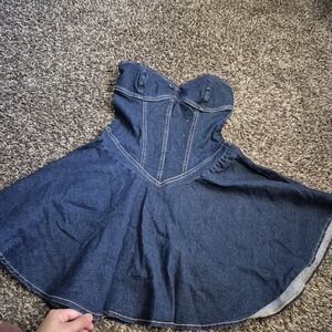 Strapless Denim Dress